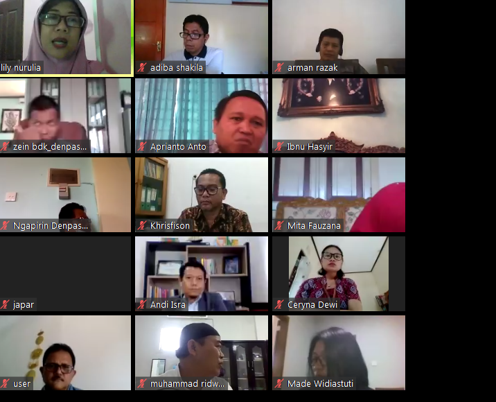 Teleconference Pembahasan Teknis Pelatihan Jarak Jauh (DJJ) bersama BDK Semarang